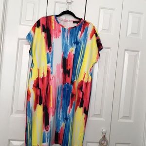 Eloquii Paintbrush Stroke Scuba Dress